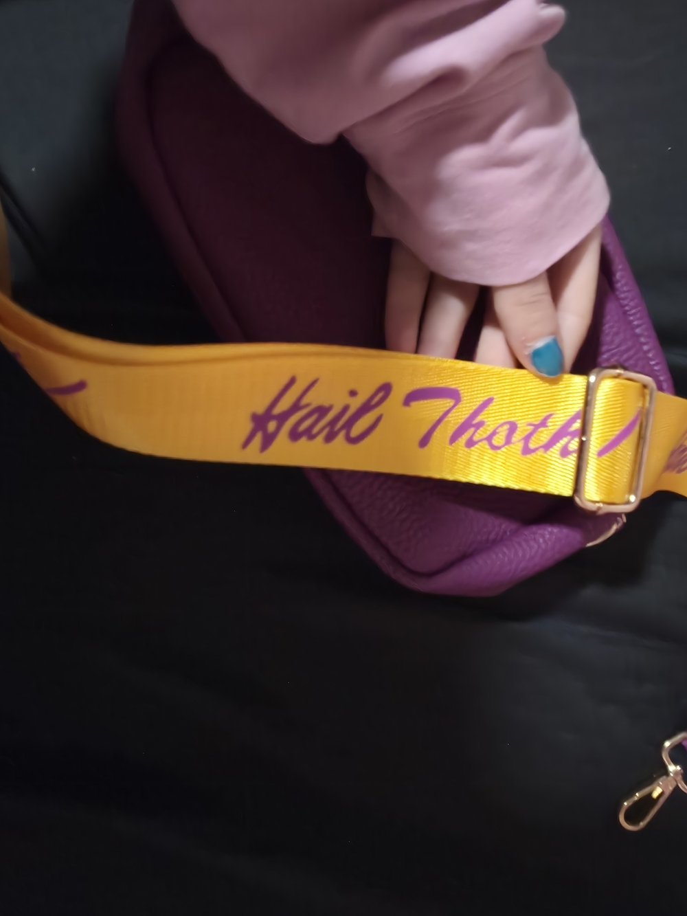 💜 Mardi Gras Krewe of Thoth Crossbody Purse 💛 - Picture 5 of 5